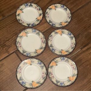 6 Garden Harvest Dessert 7” Plates by Mikasa